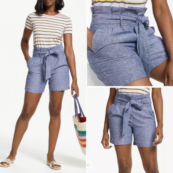 Boden Pants - Boden High Rise Linen Blend Shorts Size 8 EUC